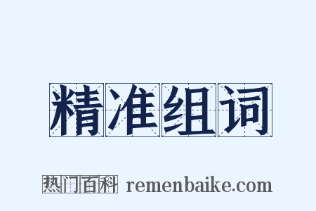 精准组词是什么意思的图片